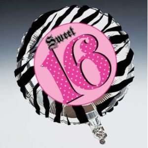    Super Stylish Sweet 16 Birthday 18 Foil Balloon: Toys & Games