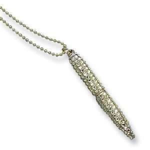    Light Yellow Swarovski Crystal 40 inch Pen Necklace: Jewelry