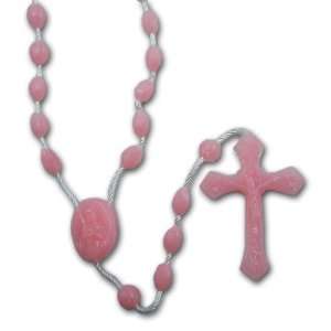  Pink Plastic Rosary Bulk   Box of 100: Jewelry