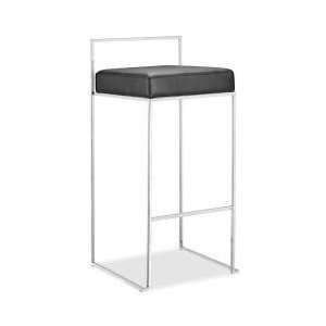  Zuo Black Plush Set of Two 31 High Barstools