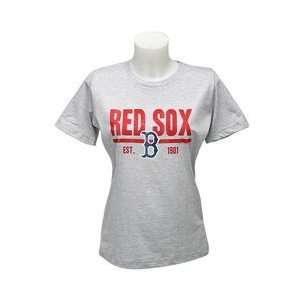 Boston Red Sox Womens Distressed Est Date Missy T shirt by Soft as a 