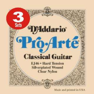  DAddario EJ46 3D Pro Arte Hard Classical Guitar Strings 3 