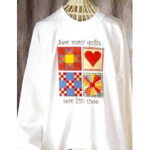  Sew Many Quilts X Large Sweatshirt By The Each Arts 