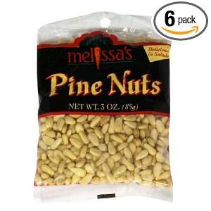 Melissas Pine Nuts, 3 Ounce Bag (Pack of 6)  Grocery 