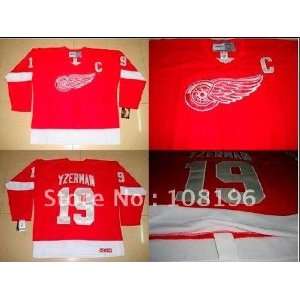  whole   mix order red wings #19 steve yzerman throwback red 