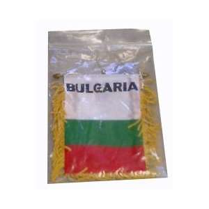 Bulgarian Flag with String and Suction Cap, 4x6 in.:  