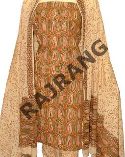   wear cotton salwar kameez suit with beautiful paisley hand block print