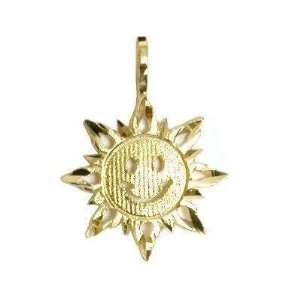  14K Gold Charm Sun Smiling Sunshine: Office Products