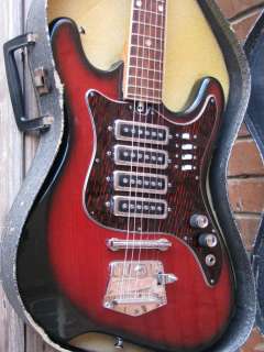 Vintage Teisco Silvertone Heit Electric Guitar w/ 4 Pickups  