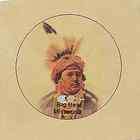 Buckskin Patch Indian Chief Big Bear rosette 3.5 dia. 