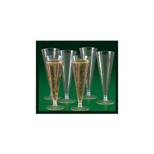  20 Disposable Plastic Champagne Flute Glasses Kitchen 