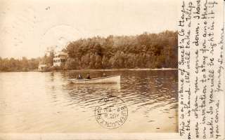 Wilson NY   Sweets Cottage on the Island   RPPC   1906  