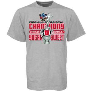  Utah Utes Ash 2009 Sugar Bowl Champions T shirt Sports 