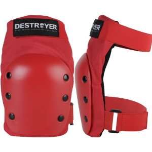 Destroyer Recreation Knee Medium Red Skate Pads  Sports 