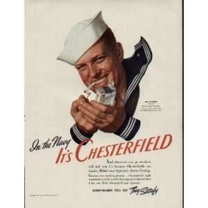 : In the Navy, Its Chesterfield   JOE NEWTON, Coxswain, U.S.S. NORTH 