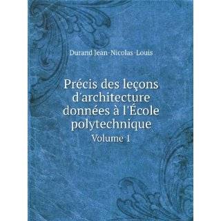 Books Durand, Jean Nicolas Louis