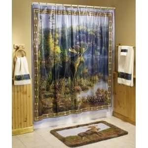 Hautman Moose Shower Curtain, Compare at $39.99:  Home 