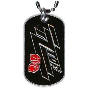  ZZ TOP DICE DOG TAG WITH CHAIN: Pet Supplies