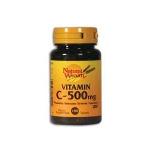  Natural Wealth Vitamin C Tablets 500 Mg 100: Health 