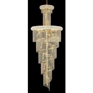   1800SR22G/RC Spiral 22 Light Chandeliers in Gold