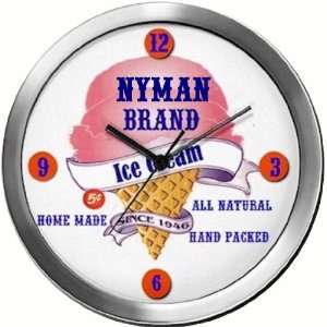  NYMAN 14 Inch Ice Cream Metal Clock Quartz Movement 