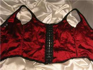 BUSTIER BLACK RED SILK BROCADE GIGI CLARK MOD COUTURE 4  