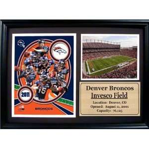  2011 Denver Broncos 12x18 Photo Stat Frame   Framed NFL 