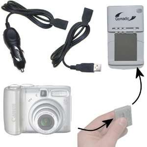 : Portable External Battery Charging Kit for the Canon PowerShot A580 