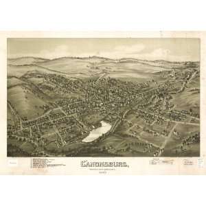  Historic Panoramic Map Canonsburg, Washington County 