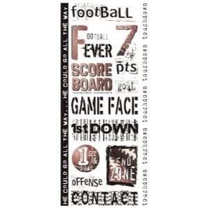  12 PACK JUMBO CLEAR STICKER FOOTBALL Papercraft 