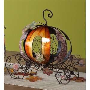  Capiz Shell Pumpkin Coach Tealight Holder: Home & Kitchen