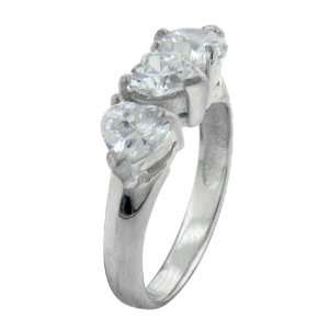   Cz Rings   Sterling Silver Promise Anniversary Ring: Pugster: Jewelry