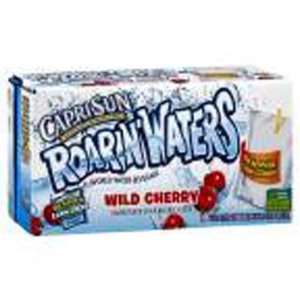 Caprisun Water Beverage Flavored Roarin Waters Wild Cherry 6 Oz Pouch 