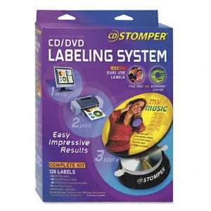 Laser/Ink Jet CD Stomper Pro CD/DVD Labeling Kit, 24 Labels/Applicator 