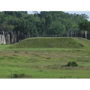 Mound and Part of Village Stockade at Aztalan, a Middle Mississippian 