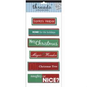   Jumbo Threads Woven Labels 6/Package, Christmas: Arts, Crafts & Sewing
