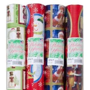 Christmas Gift Wrap 200 Square Feet Case Pack 18:  Home 