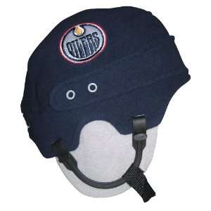   Oilers Youth NHL Trick Polar Fleece Hat, Navy/Gray