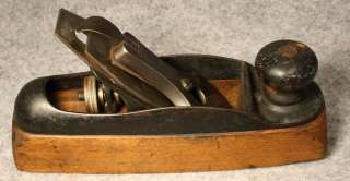 Antique Stanley No. 22 Type 5 6 Transitional Wood Bottom Smooth Plane 