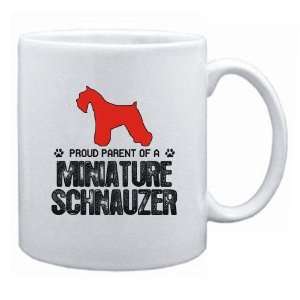    New  Proud Parent Miniature Schnauzer  Mug Dog: Home & Kitchen