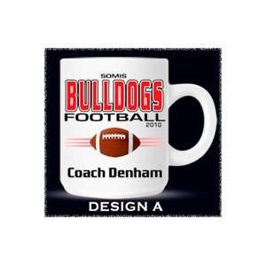 Personalized Football Mug for Coach or Player Gift:  