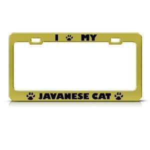  Javanese Cat Animal Metal license plate frame Tag Holder 