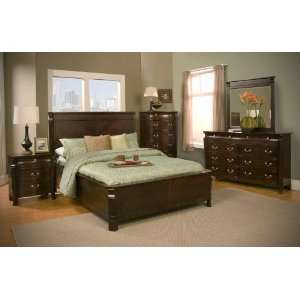  California King Panel Bed In Cherry: Home & Kitchen