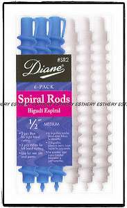   PACK SPIRAL HAIR RODS ROLLERS USE FOR WET SETS & PERMS 1/2 MEDIUM SR2