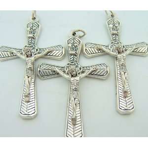  Lot 3 Catholic Rosary Part Crucifix Silver Gild Cross 2 