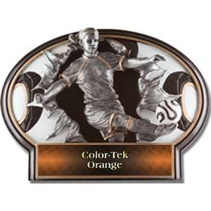 Burst Out Resin Girls Trophies ORANGE COLOR TEK PLATE 5.5 X 7.25 BURST 