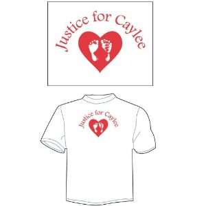   Large Justice For Caylee T Shirt   White