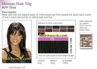 Alicia Carefree Human Hair Wig Diva  