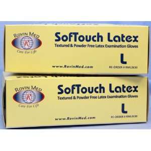  SofTouch Latex Exam Glove, Powder Free, LG, 10/100/Cs 