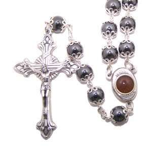  Hematite Beads Mother Queen Rosary with Soil (53 cm or 21 